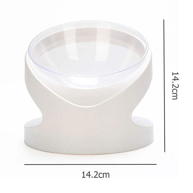 Tilted Pet Feeder for Cervical Protection in Dogs and Cats