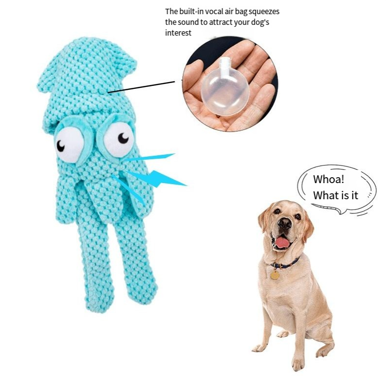 Brinquedo de Pelúcia com Som para Limpeza Dentária