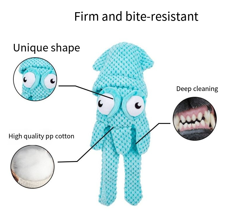 Brinquedo de Pelúcia com Som para Limpeza Dentária
